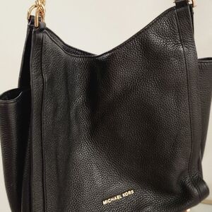 Michael Kors Black Leather Tote Bag